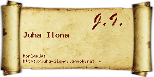 Juha Ilona névjegykártya