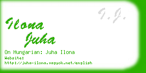 ilona juha business card